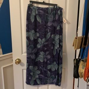 💗NWT pure silk Talbots vintage floral skirt